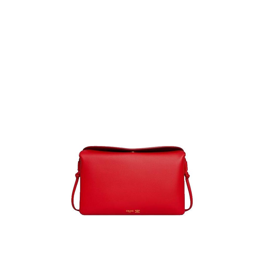 Celine CELINE Trio Flap Red Smooth Leather Bag New & Authentic Size ONE SIZE - 1 Preview