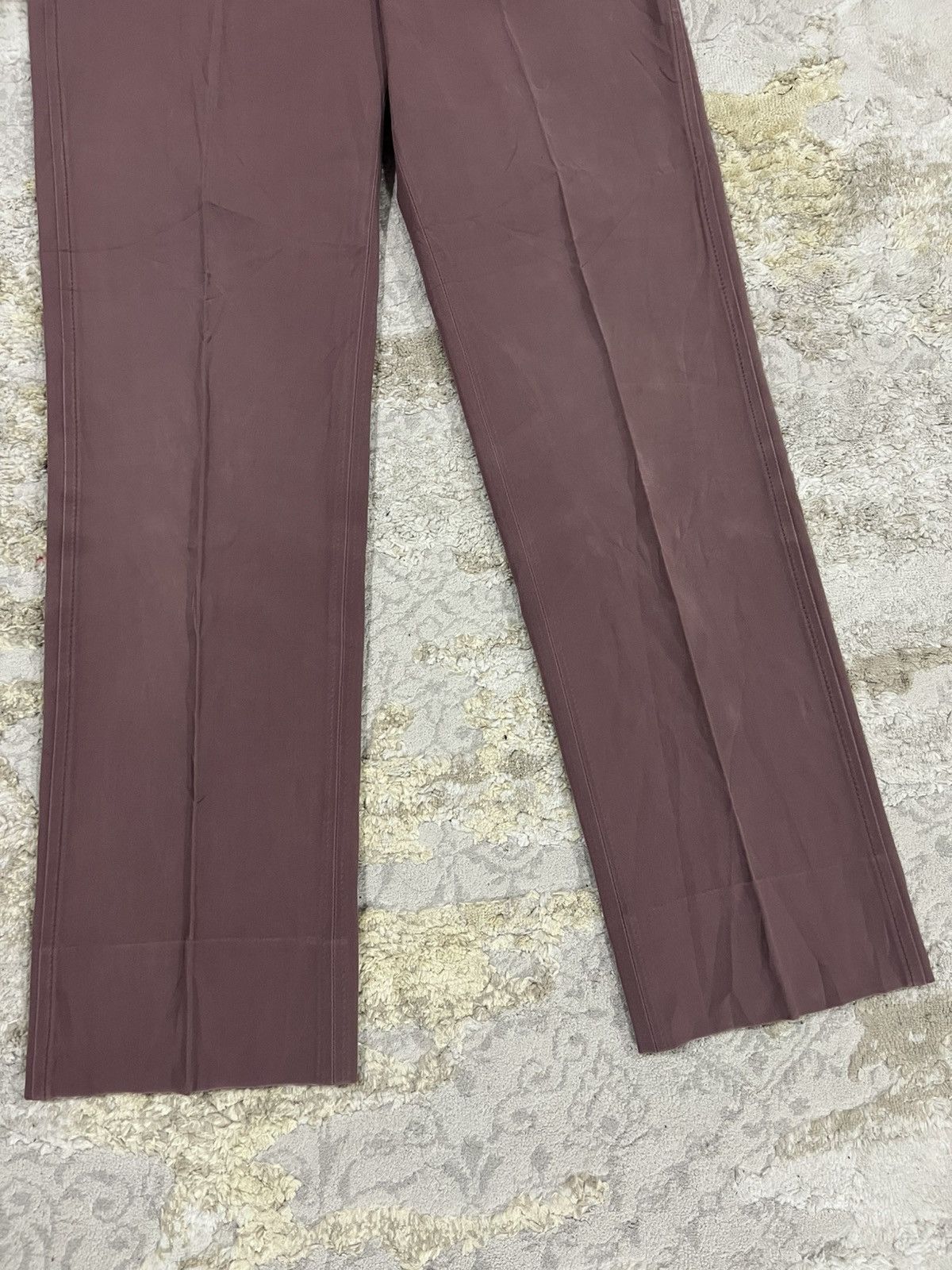 Prada 1990s Prada Burgundy Runway Regular Cut Trousers Pants Size US 28 / EU 44 - 4 Thumbnail