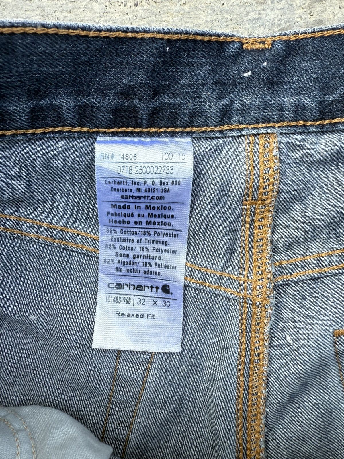 Carhartt VINTAGE CARHARTT PAINT SPLASH BAGGY RELAXED FIT JEANS Size US 32 / EU 48 - 4 Thumbnail