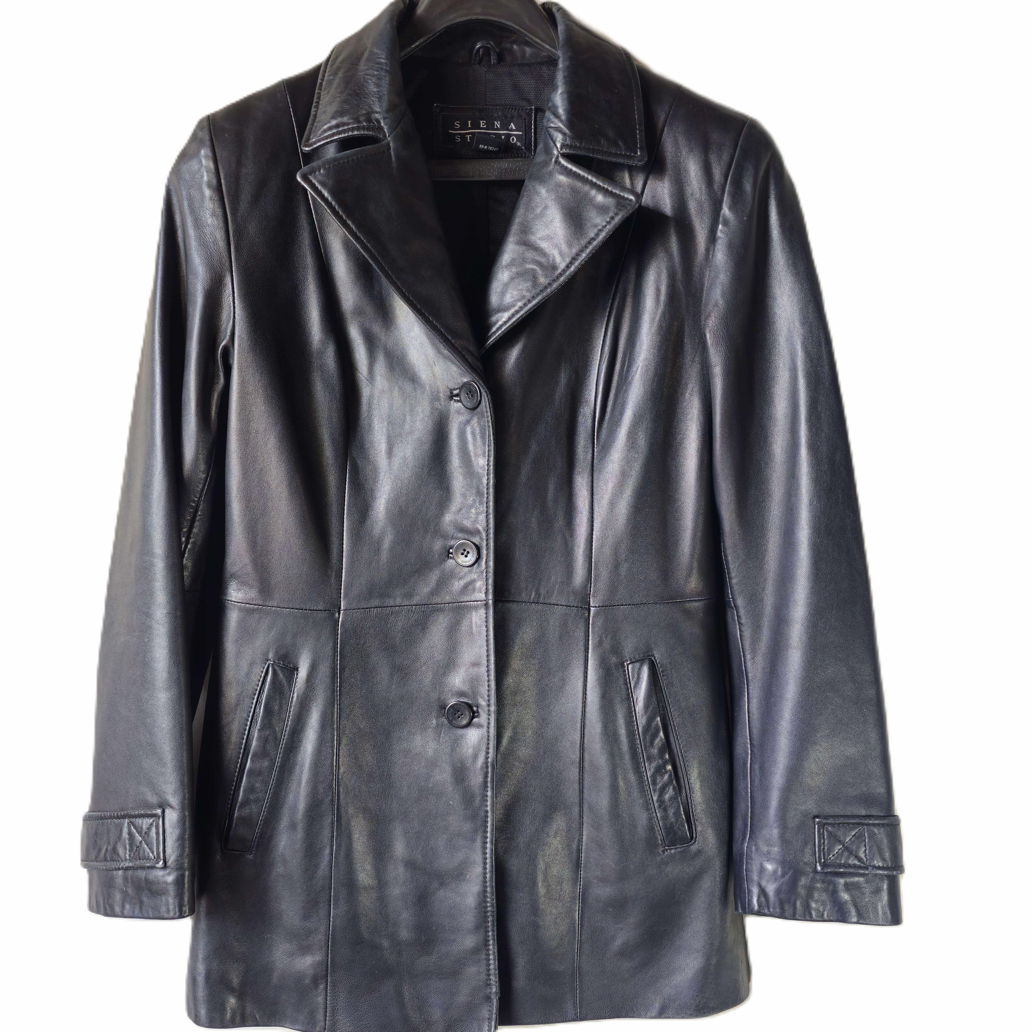 Other Siena Studio 100% Genuine Leather Lined Black Jacket size M Size M / US 6-8 / IT 42-44 - 1 Thumbnail