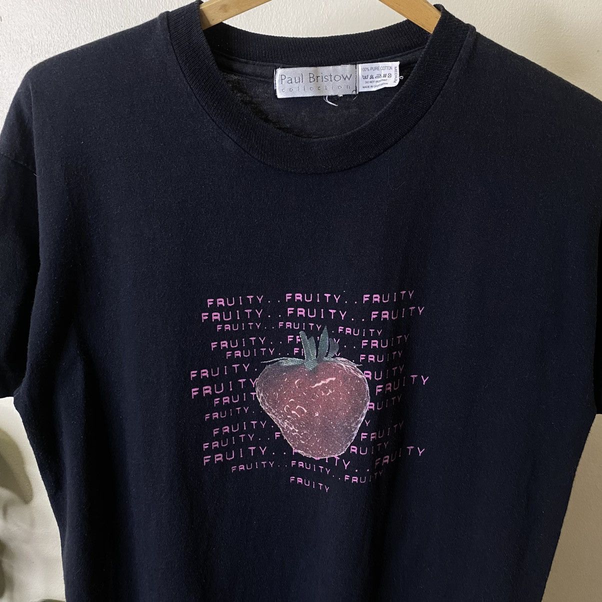 Vintage 1990s Paul Bristow Collection Strawberry Fruitty T Shirt Size US M / EU 48-50 / 2 - 2 Thumbnail