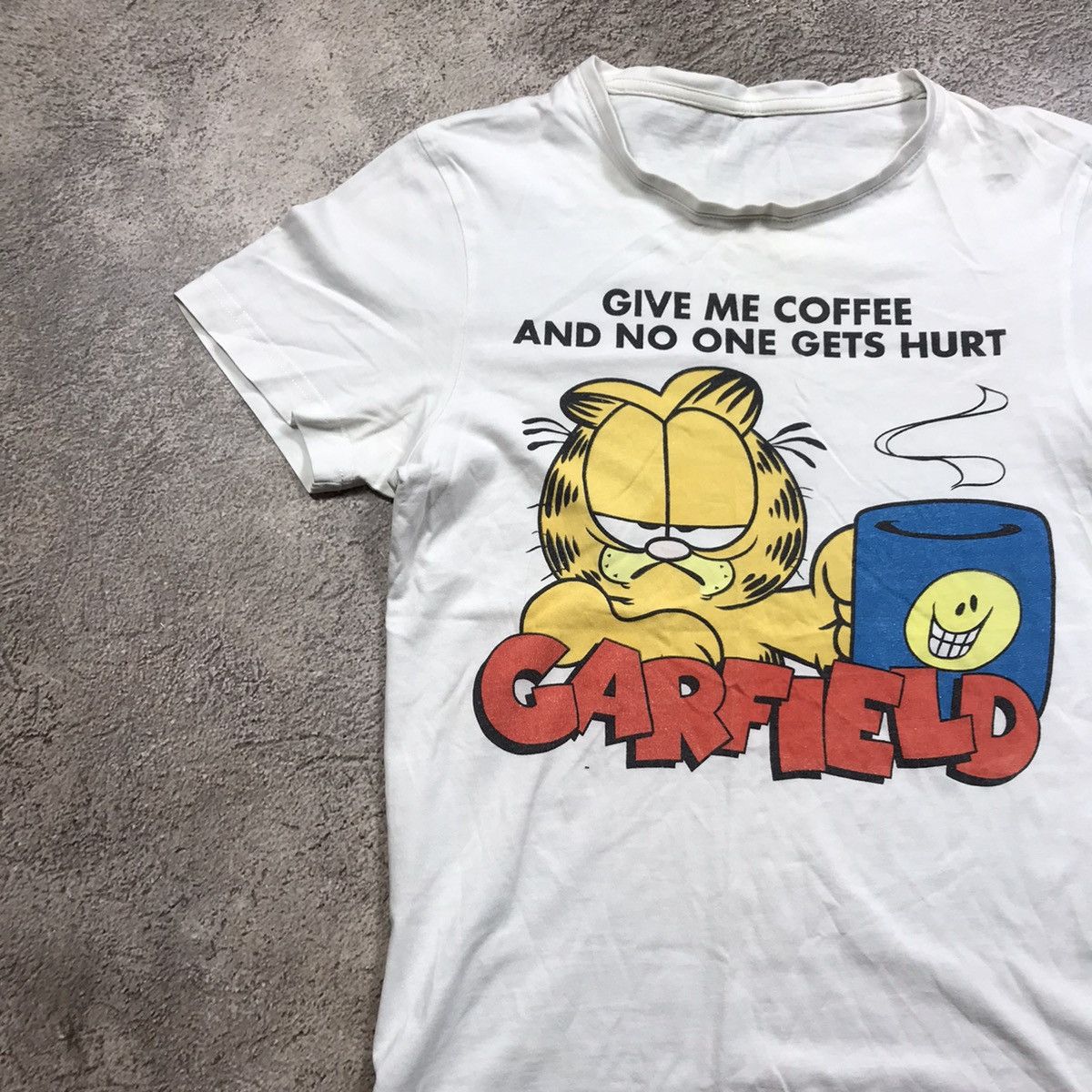 Vintage Vintage 90s Garfield Graphic Tee Sun Faded Streetwear Slim S Size US S / EU 44-46 / 1 - 2 Thumbnail