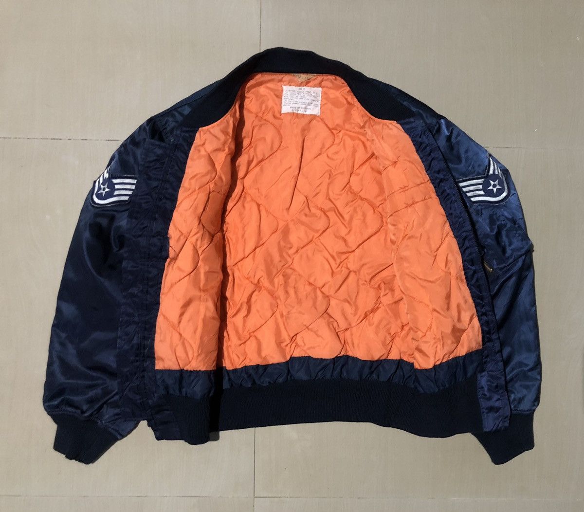 Vintage Vtg USAF Houston MA-1 Bombers Flight Jacket Size US L / EU 52-54 / 3 - 2 Thumbnail