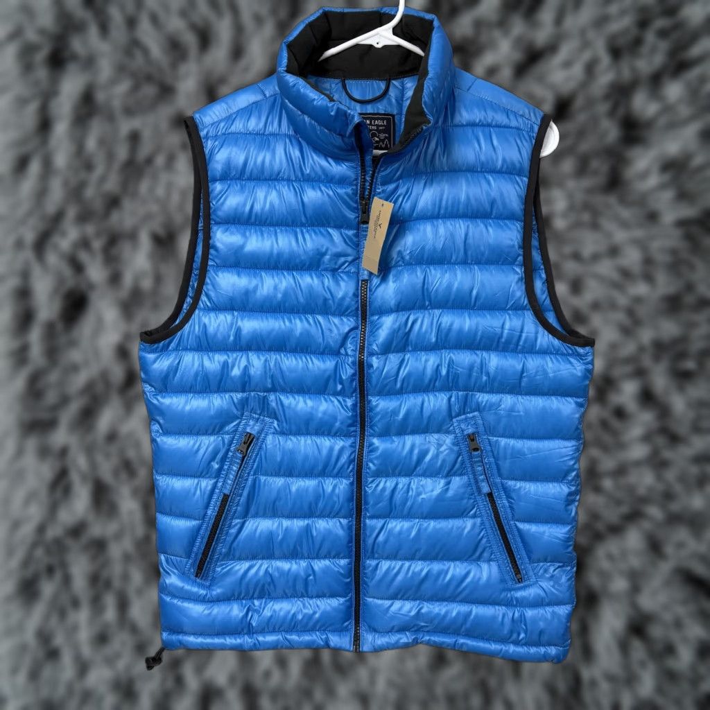 American Eagle Outfitters American Eagle Outfitters Vest Mens Small Blue Quilted Puffer Full Zip Outdoor Size US S / EU 44-46 / 1 - 1 Thumbnail