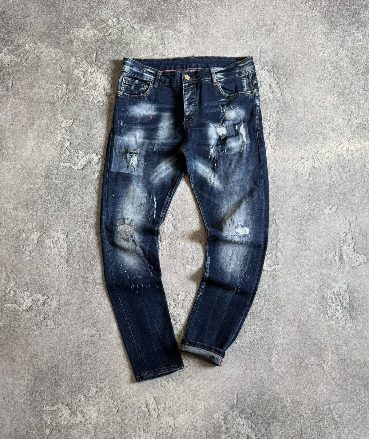 Dsquared2 Dsquared2 31/32 Destressed denim pants jeans trousers y2k Size US 31 - 1 Thumbnail
