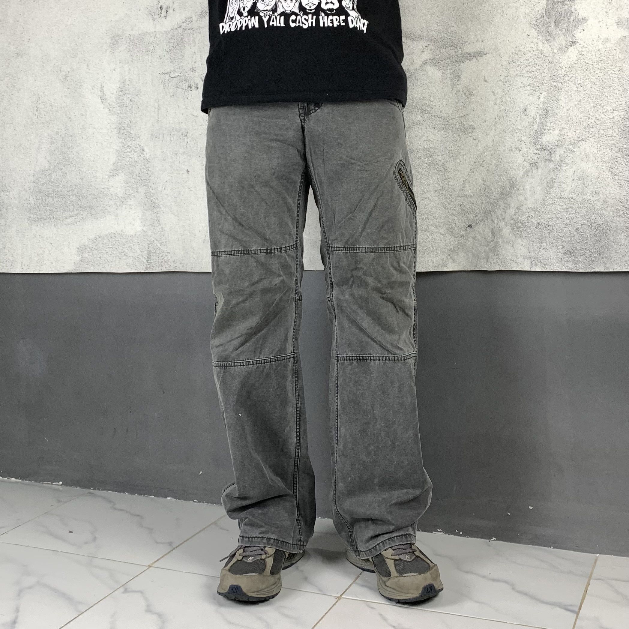 PPFM Pants Japanese Brand Multi Pocket Baggy