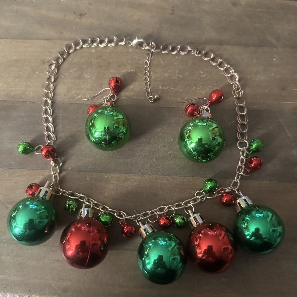 Other Christmas balls statement necklace and earrings Size ONE SIZE - 2 Thumbnail