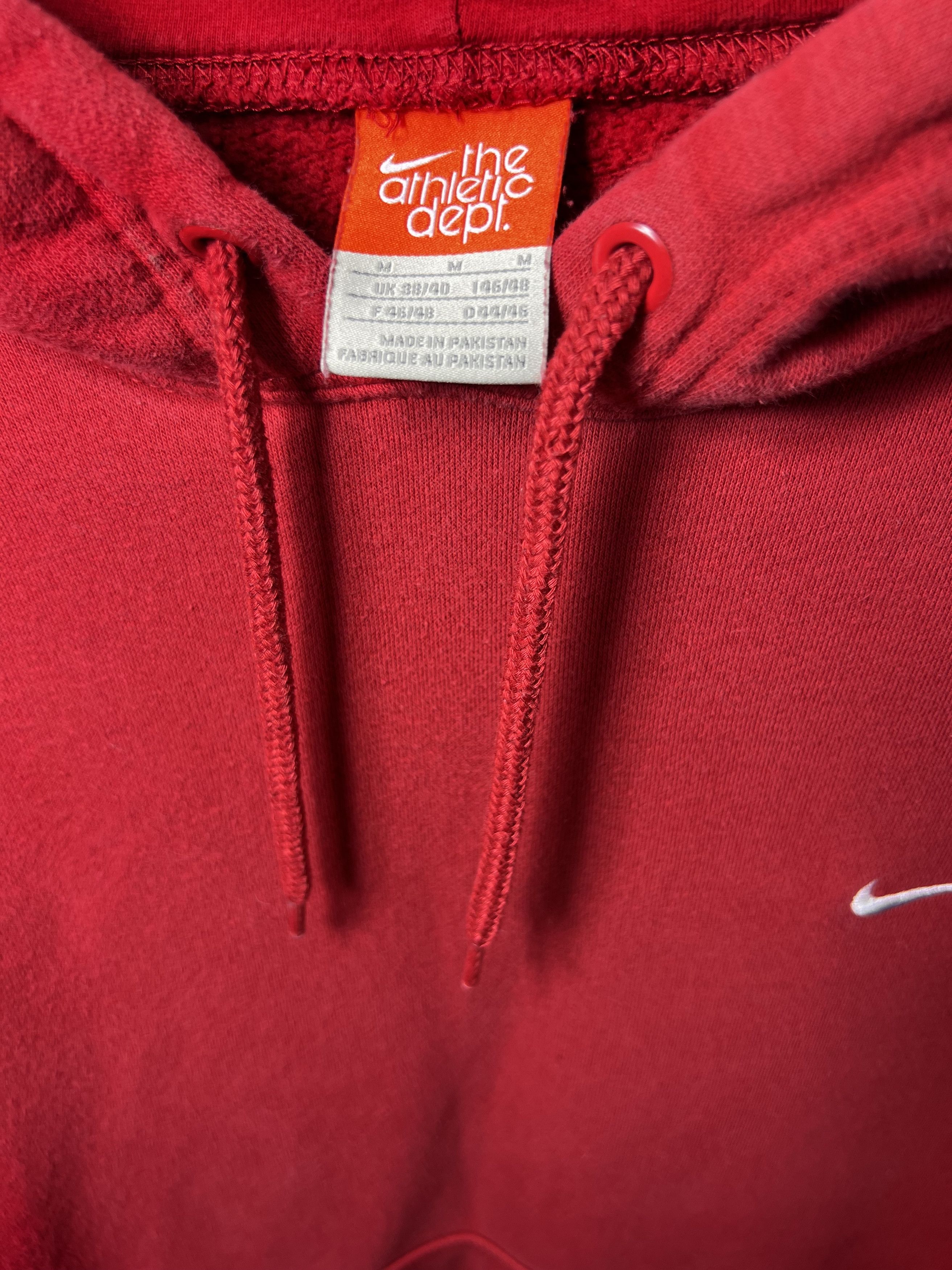 Nike Vintage Red Nike Swish Logo Pullover Hoodie Sweater Size US M / EU 48-50 / 2 - 4 Thumbnail