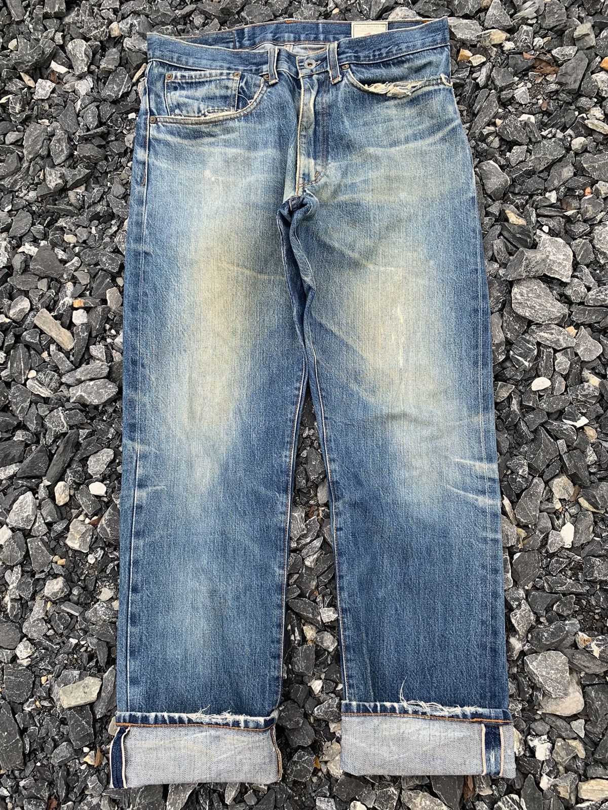 Japanese Brand VINTAGE FIRST STANDARD CO RUSTY FADED DISTRESSED DENIM Size US 33 - 5 Thumbnail