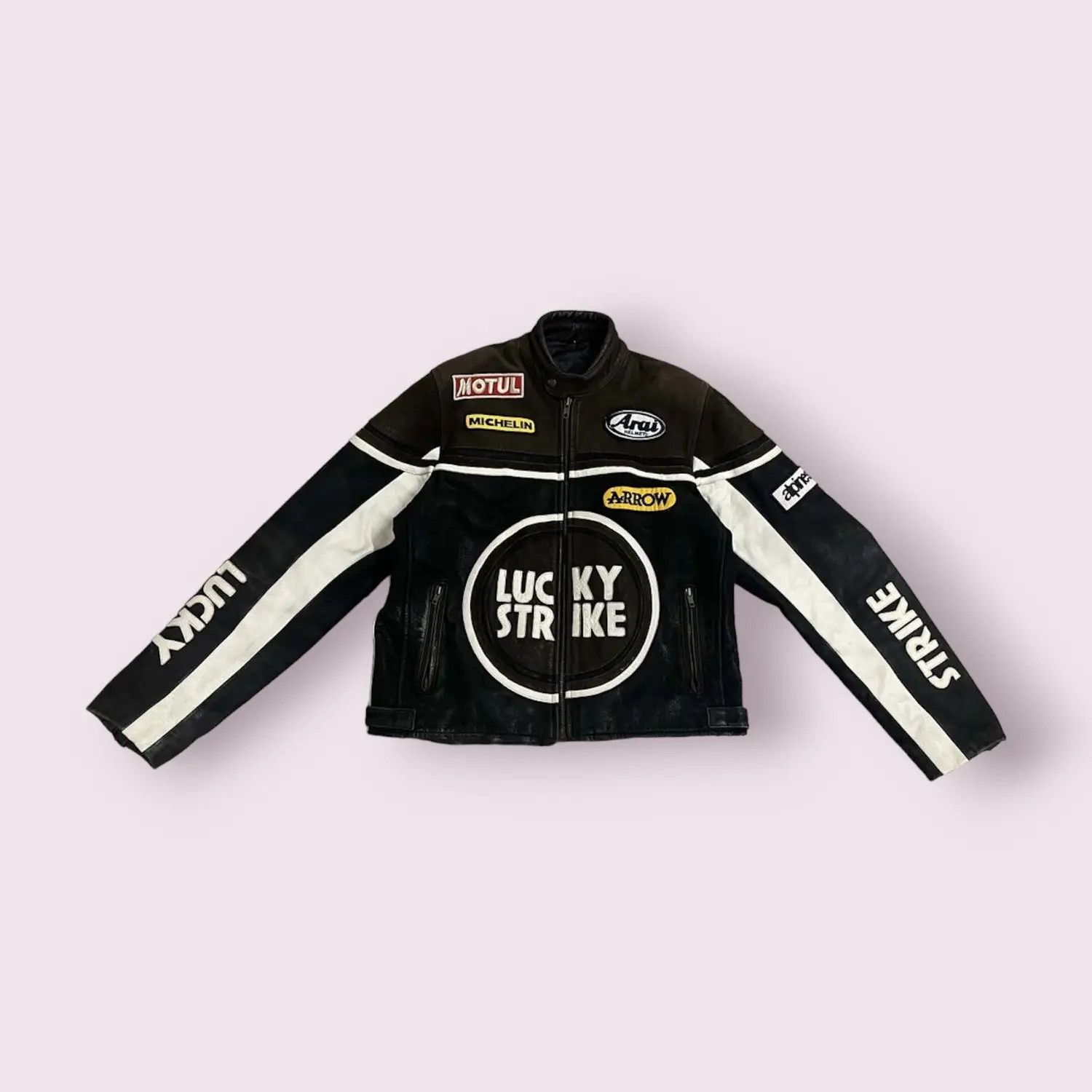 Other Vintage Lucky Strike Racing Leather Jacket Size US M / EU 48-50 / 2 - 1 Thumbnail