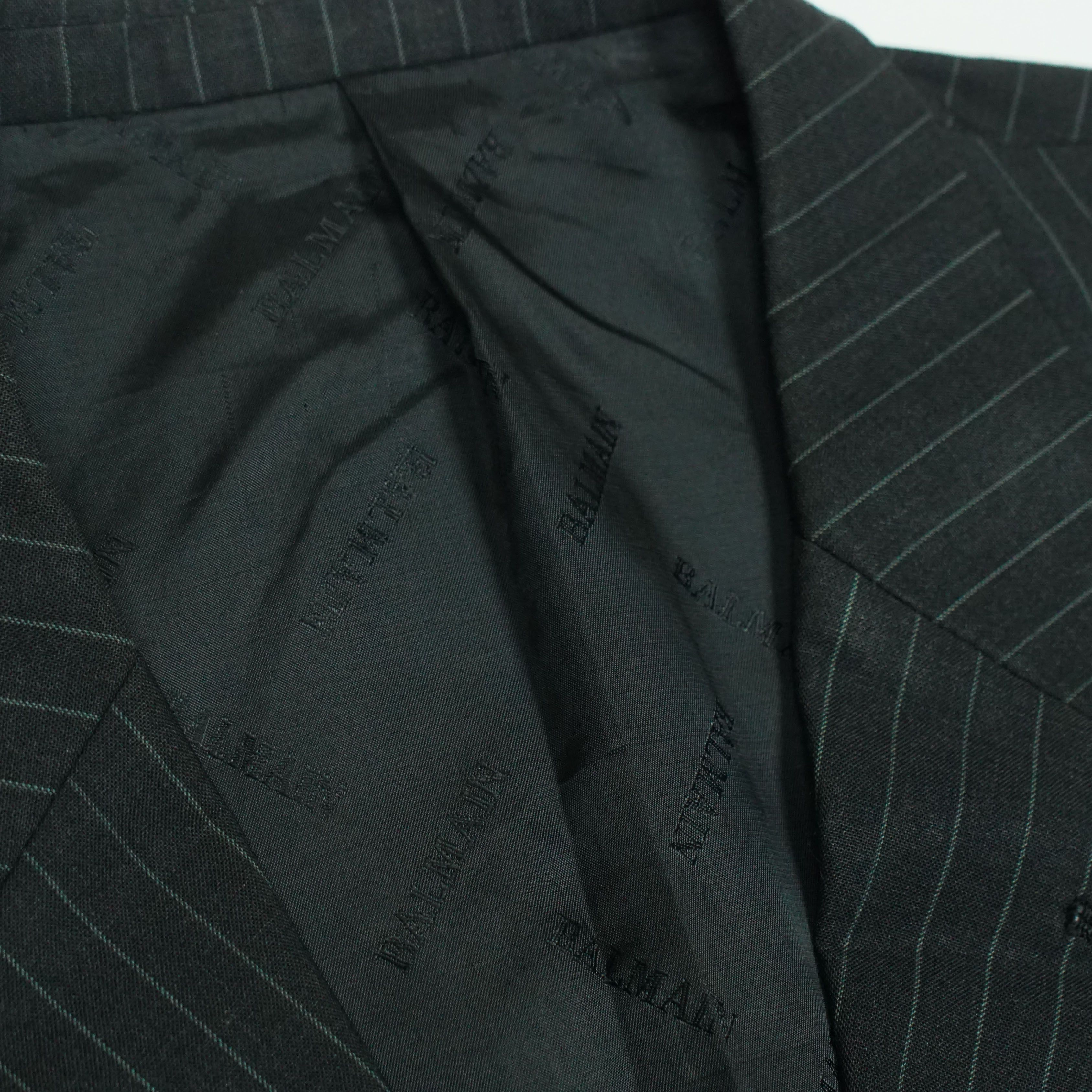 Balmain *NoTariff Balmain Pinstripe Blazer Size 40R - 4 Thumbnail