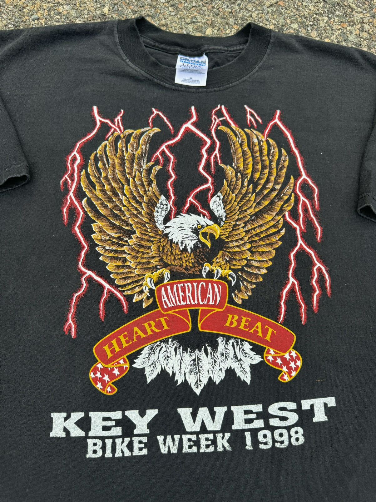 Harley Davidson × Vintage 1998 American Thunder Bike Week Motorcycle 90’s Eagle Shirt Size US XL / EU 56 / 4 - 1 Thumbnail
