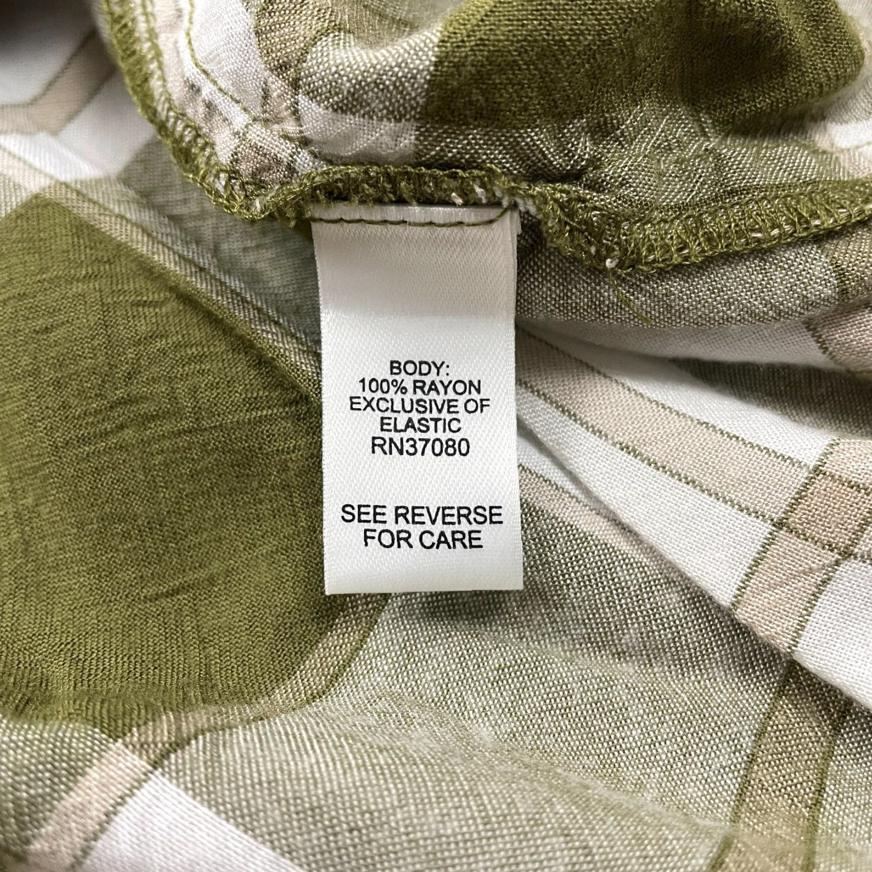 Vintage Cato Blouse Women 18/20 Plus Long Sleeve Green Check Rayon Lightweight Casual Womens Size XXL / US 16-18 / IT 52-54 - 4 Thumbnail
