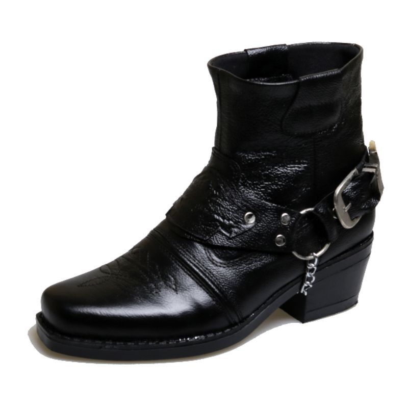 Cowboy Equipment × Designer × Rider Boot Co. Stabz Biker Cowboy Boots Black Size US 10 / EU 43 - 1 Thumbnail