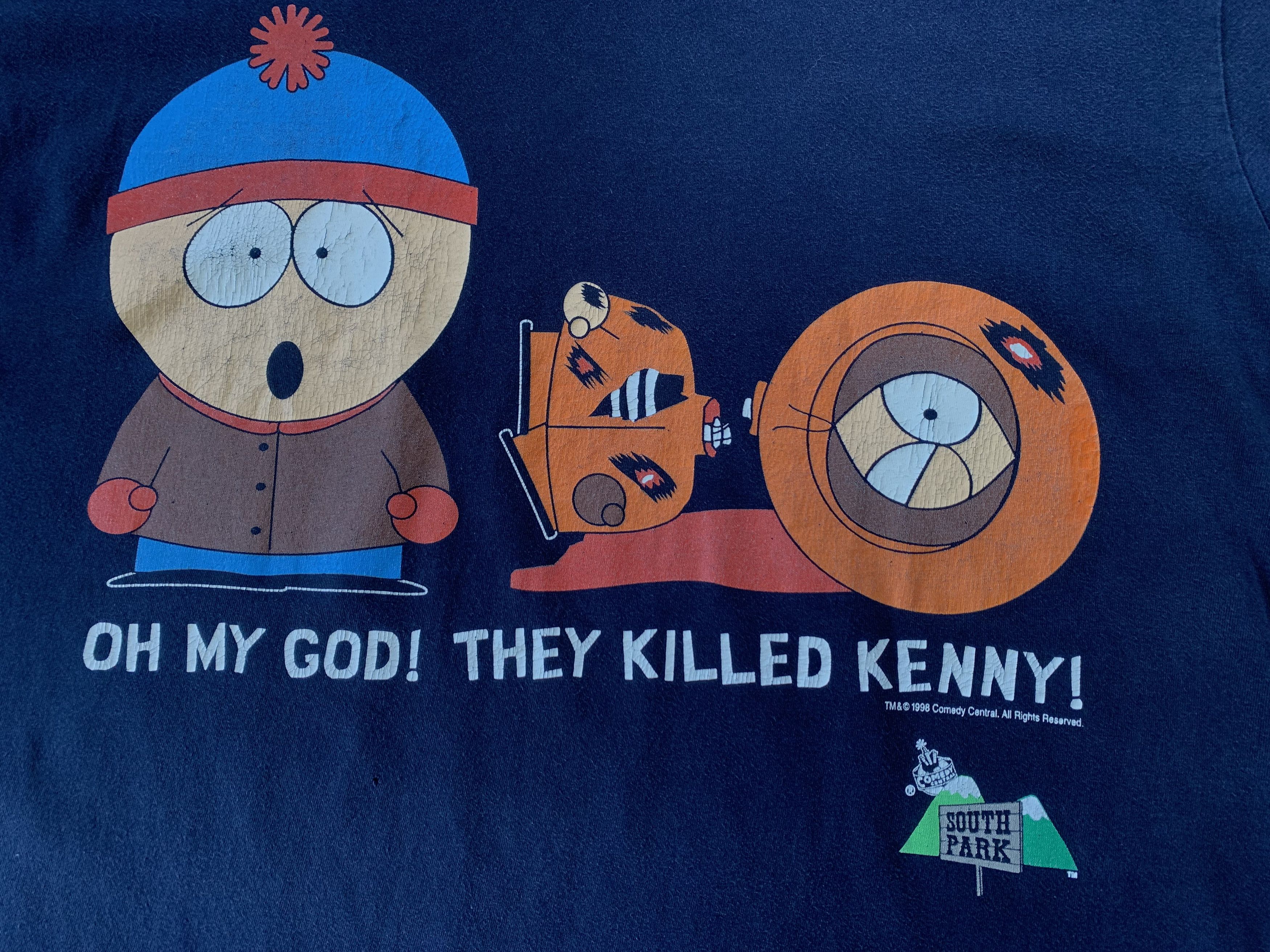 Cartoon Network South Park Who Killed Kenny Printed T-Shirt 1998 Size US L / EU 52-54 / 3 - 5 Thumbnail