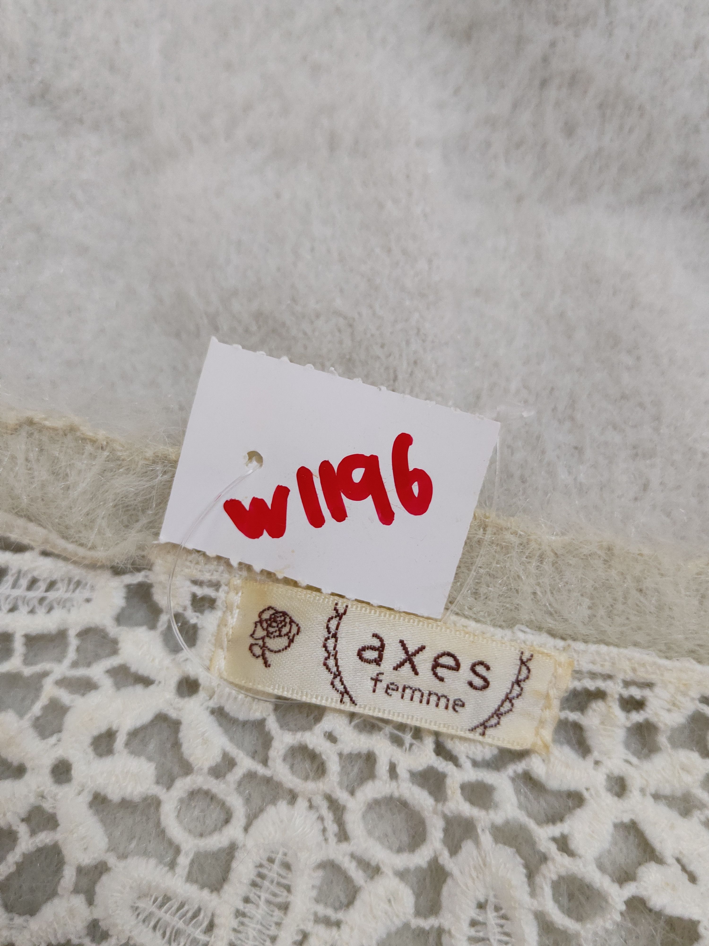 Japanese Brand Aces Femme Light Gray Shag Shaggy Fur Mohair Knitwear #W1196 Size M / US 6-8 / IT 42-44 - 12 Thumbnail