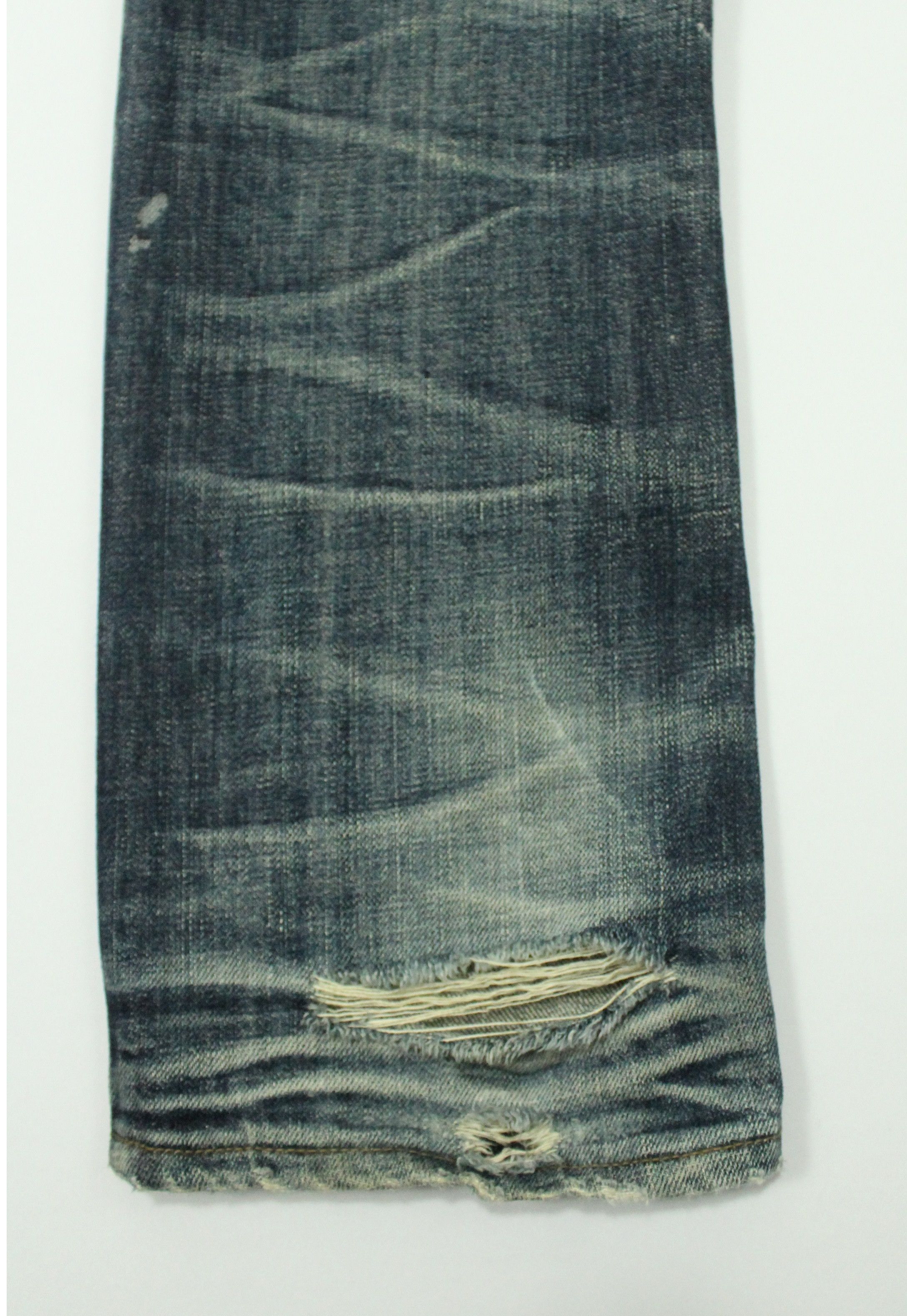 Japanese Brand LOUNGE LIZARD Denim Jeans Distressed Faded Thrashed Grunge Size US 31 - 21 Thumbnail