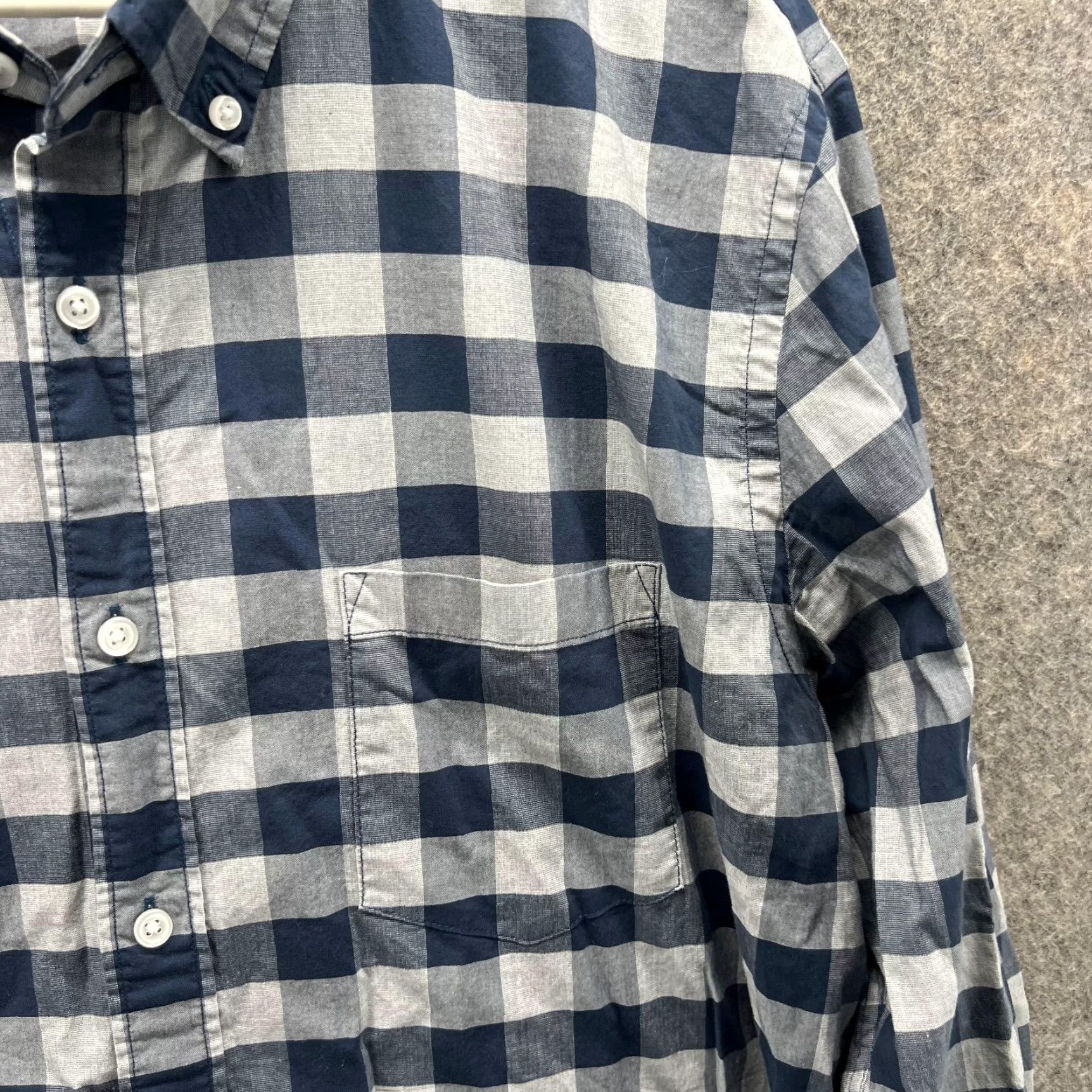 J.Crew J.CREW Shirt Men XL Blue Checkered Button-Down Slim Flex Washed Vintage Size US XL / EU 56 / 4 - 4 Thumbnail