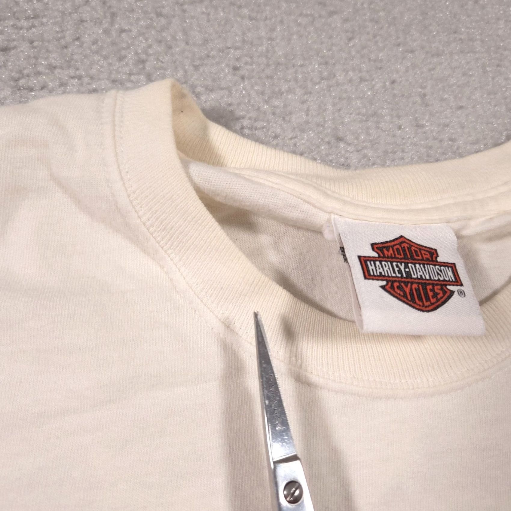 Harley Davidson Harley-Davidson Shirt Mens XL Makin' Tracks Glacier Kalispell Montana Graphic Crew Neck Short Sleeve White Jersey Vintage: No Size US L / EU 52-54 / 3 - 6 Thumbnail
