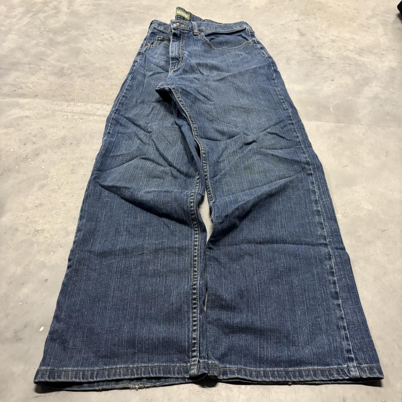 Japanese Brand × Vintage Crazy Vintage Y2K/2000s Grunge Dark Wash Skater Denim Jeans! Size US 34 / EU 50 - 3 Thumbnail
