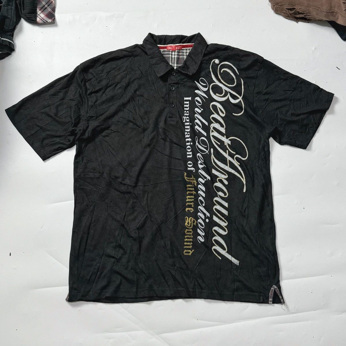 If Six Was Nine × Japanese Brand × Le Grande Bleu (L.G.B.) Dope hyper poem polo shirt Size US XL / EU 56 / 4 - 2 Thumbnail