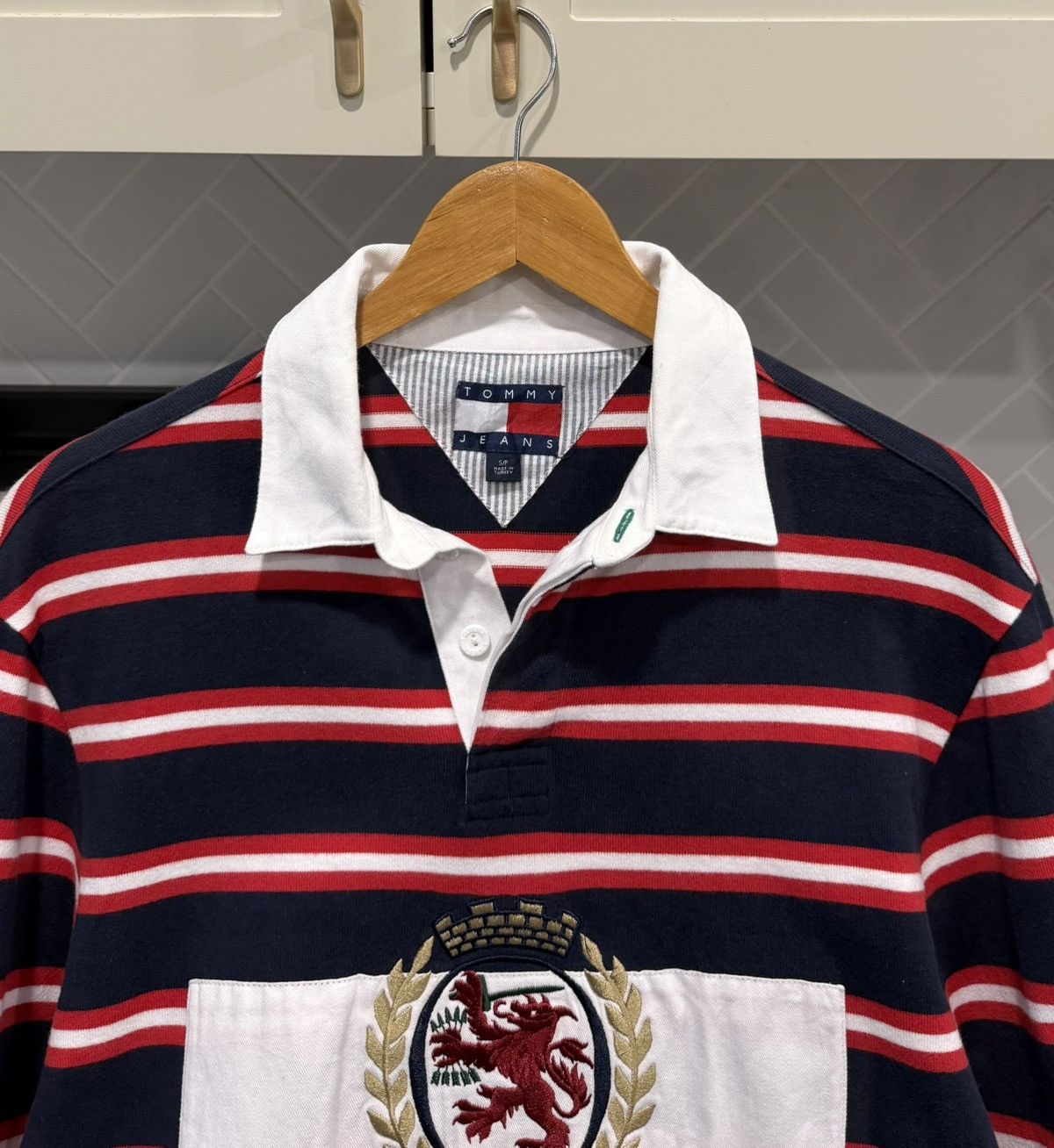Tommy Hilfiger Tommy Jeans Rugby Men's Red and Navy Polo-shirts Size US S / EU 44-46 / 1 - 3 Thumbnail