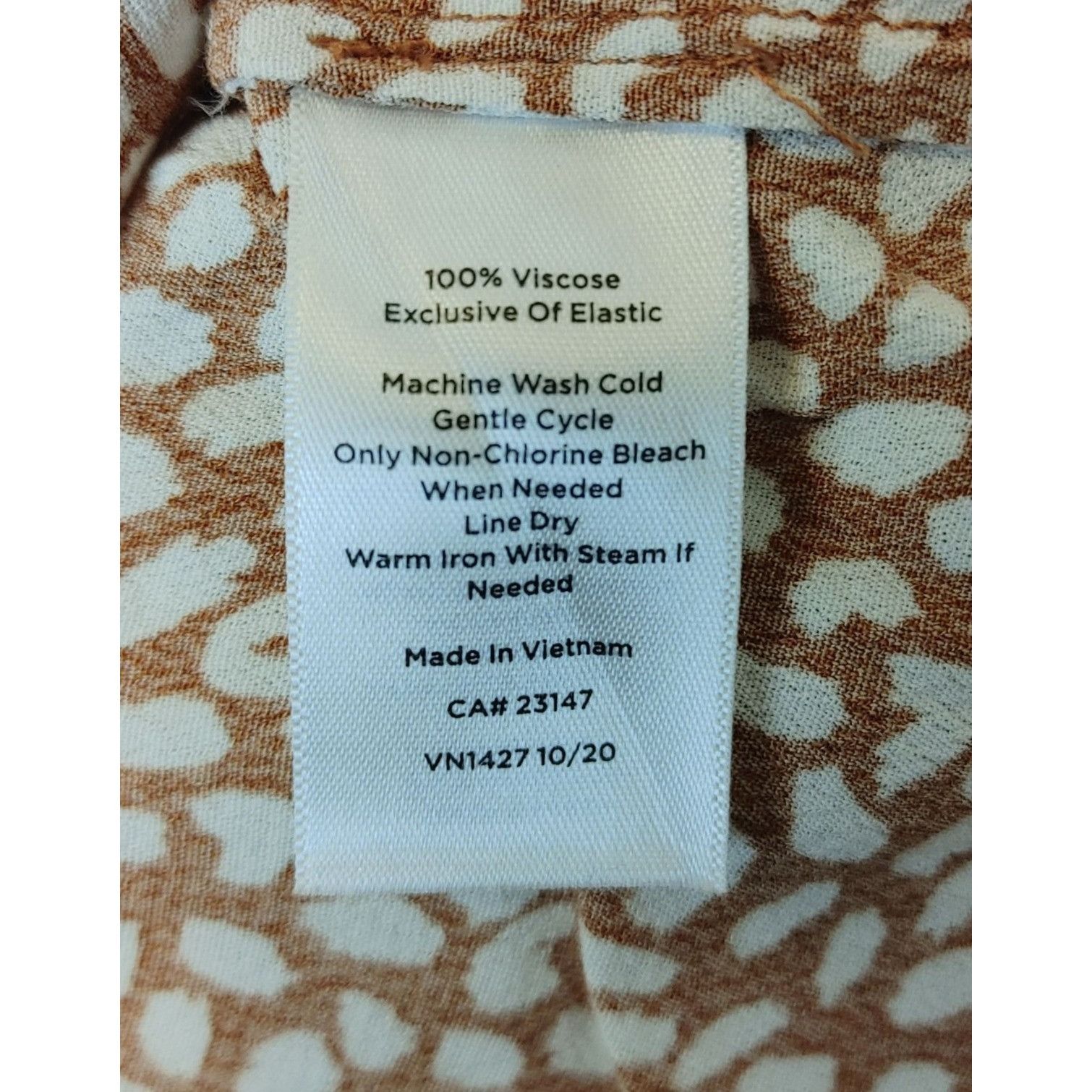 Talbots TALBOTS Womens 1X Plus Brown Dot Ruched Long Sleeve Shirt To Size XL / US 12-14 / IT 48-50 - 4 Thumbnail