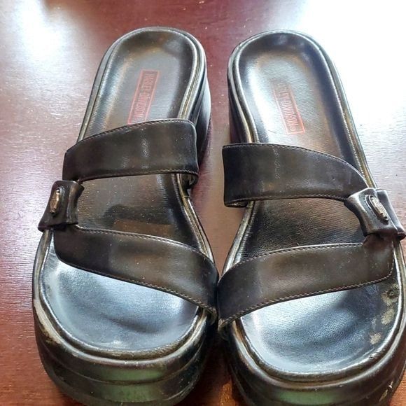 Harley Davidson Harley-Davidson Enchanted Black Sz. 7.5 Platform Sandals Size US 7.5 / IT 37.5 - 1 Thumbnail