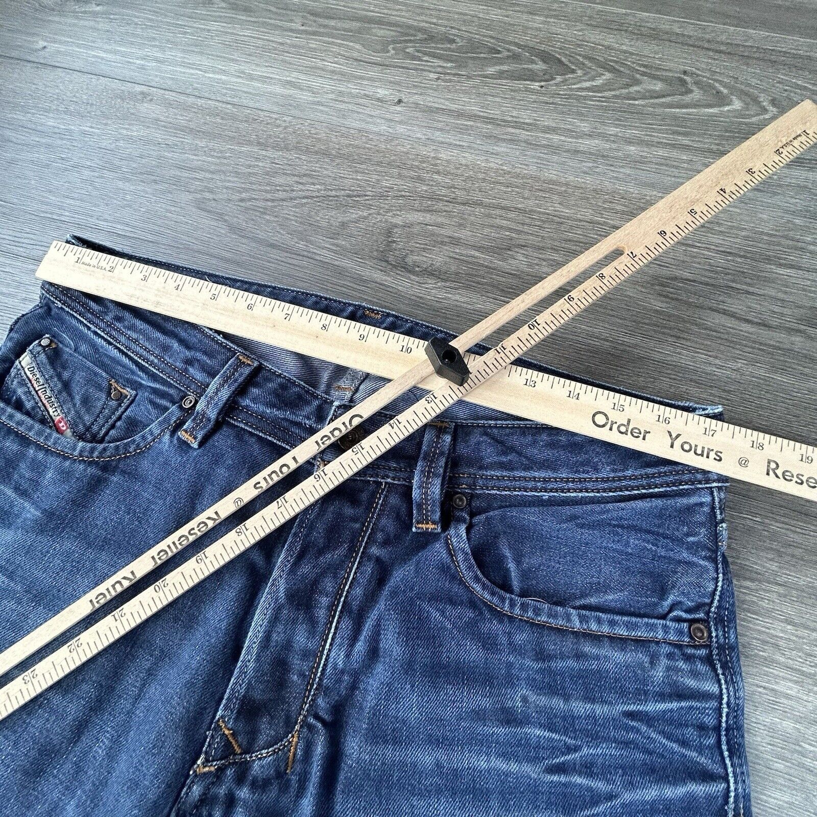 Diesel Diesel Larkee Jeans Mens 34x34 0073N Regular Straight Denim Size US 34 / EU 50 - 4 Thumbnail