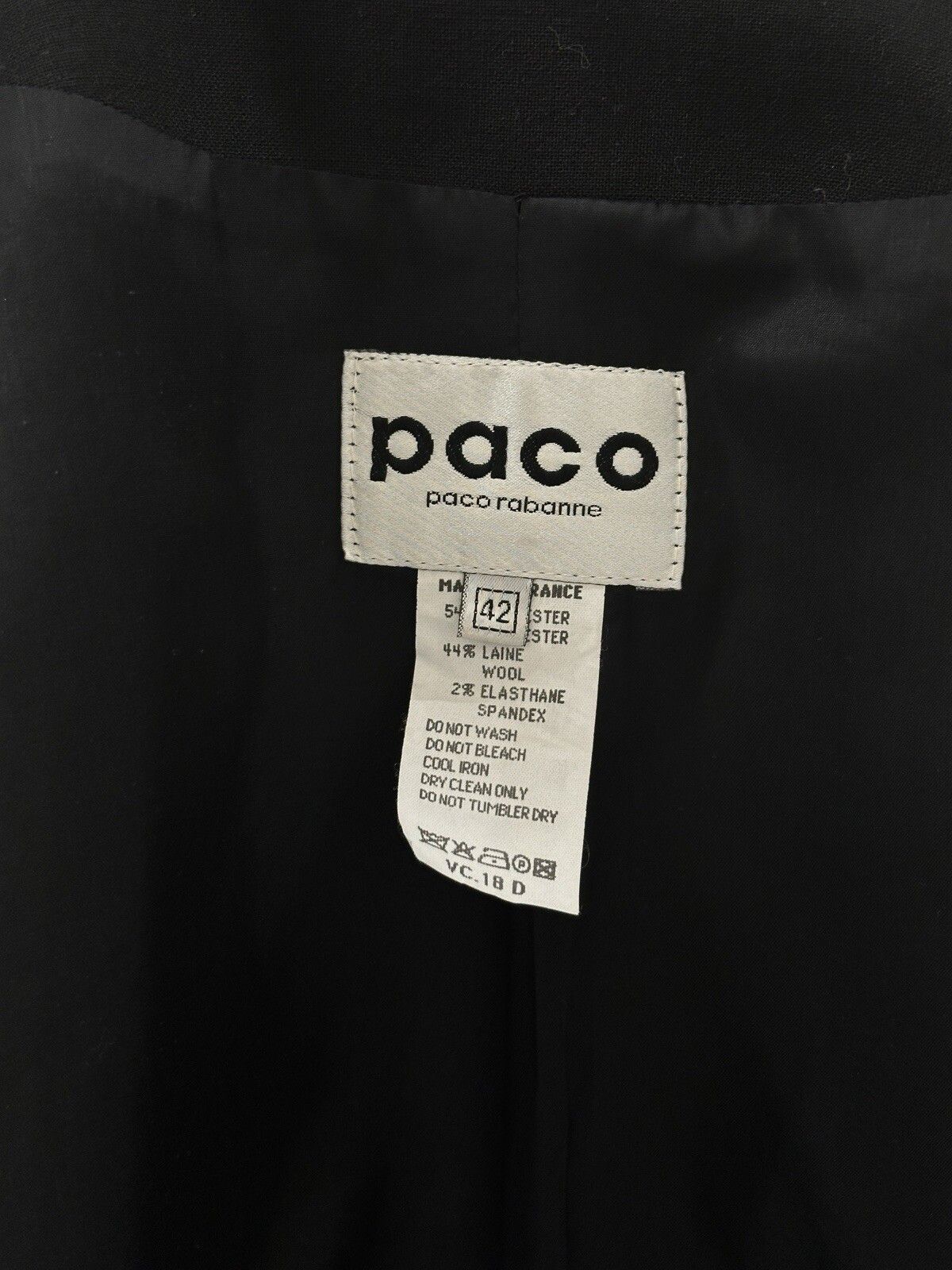 Paco Rabanne DDP Paco Rabanne Wool Blend Blazer Jacket Black Size 42 Size M / US 6-8 / IT 42-44 - 15 Thumbnail