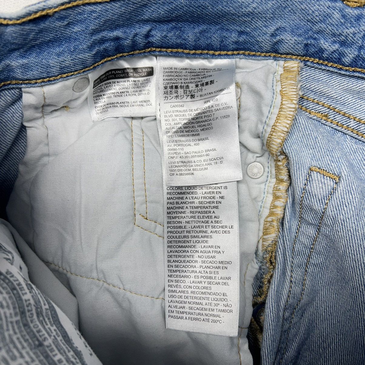 Levi's Levis Premium Jeans Blue 501 Straight Original Denim Ripped Size 25" / US 0 / IT 36 - 10 Thumbnail