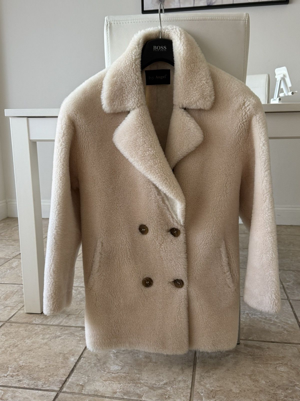 Other Elegant cream faux fur coat by Angel Size M / US 6-8 / IT 42-44 - 1 Thumbnail