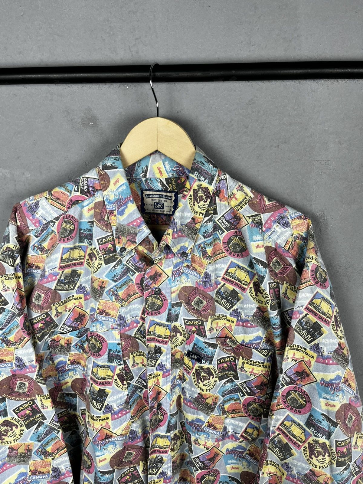 Lee Lee button t shirt vintage 90s Size US L / EU 52-54 / 3 - 3 Thumbnail