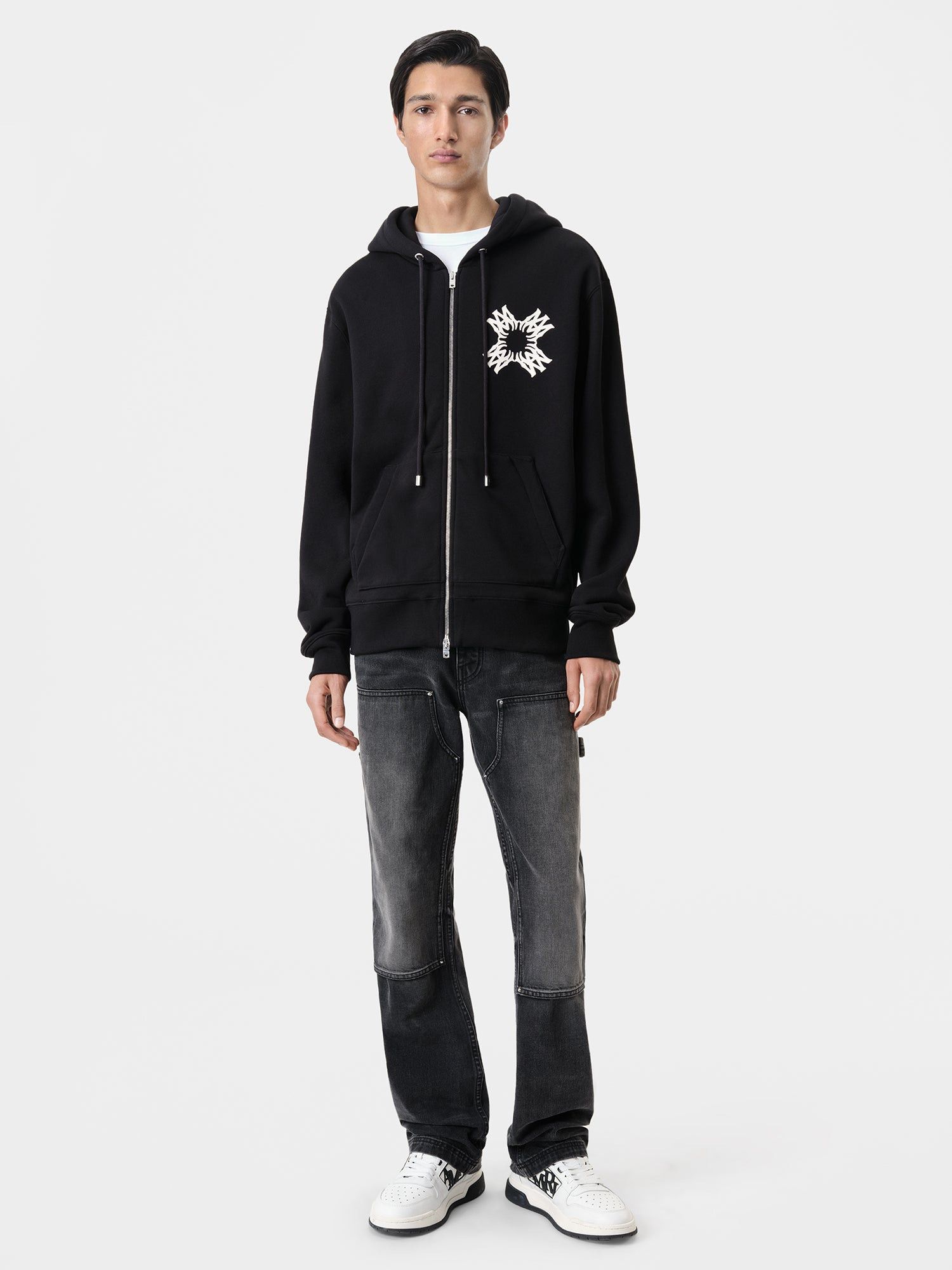 Amiri o1orln0326 MA Quad Zip Up Hoodie in Black Size US S / EU 44-46 / 1 - 3 Thumbnail