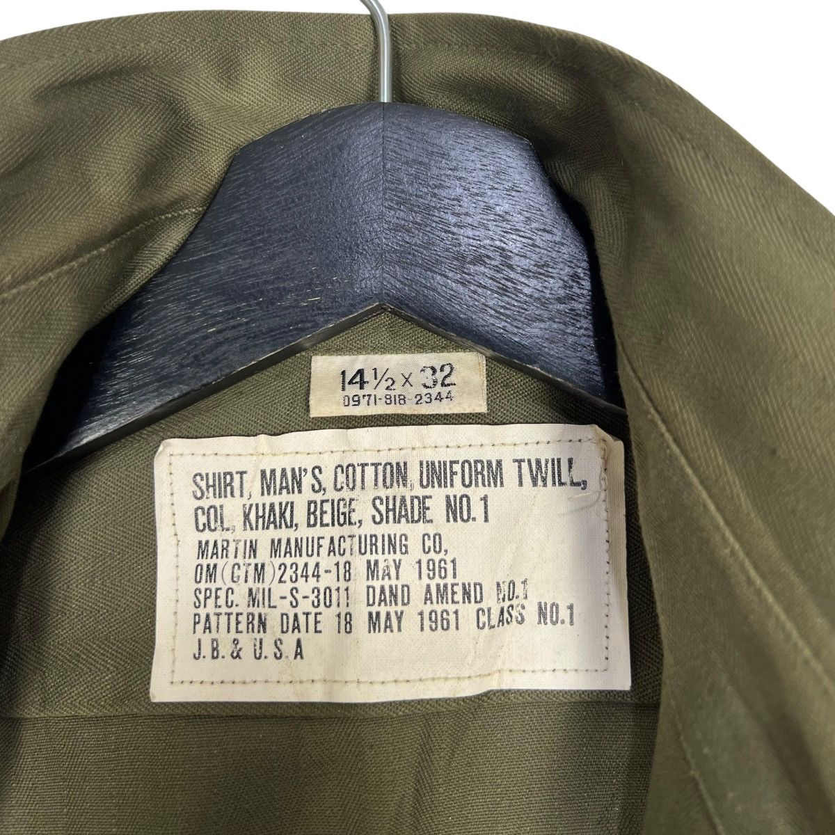 Vintage Vintage 60s US Army OG107 HBT Utility Shirt Size US S / EU 44-46 / 1 - 7 Thumbnail