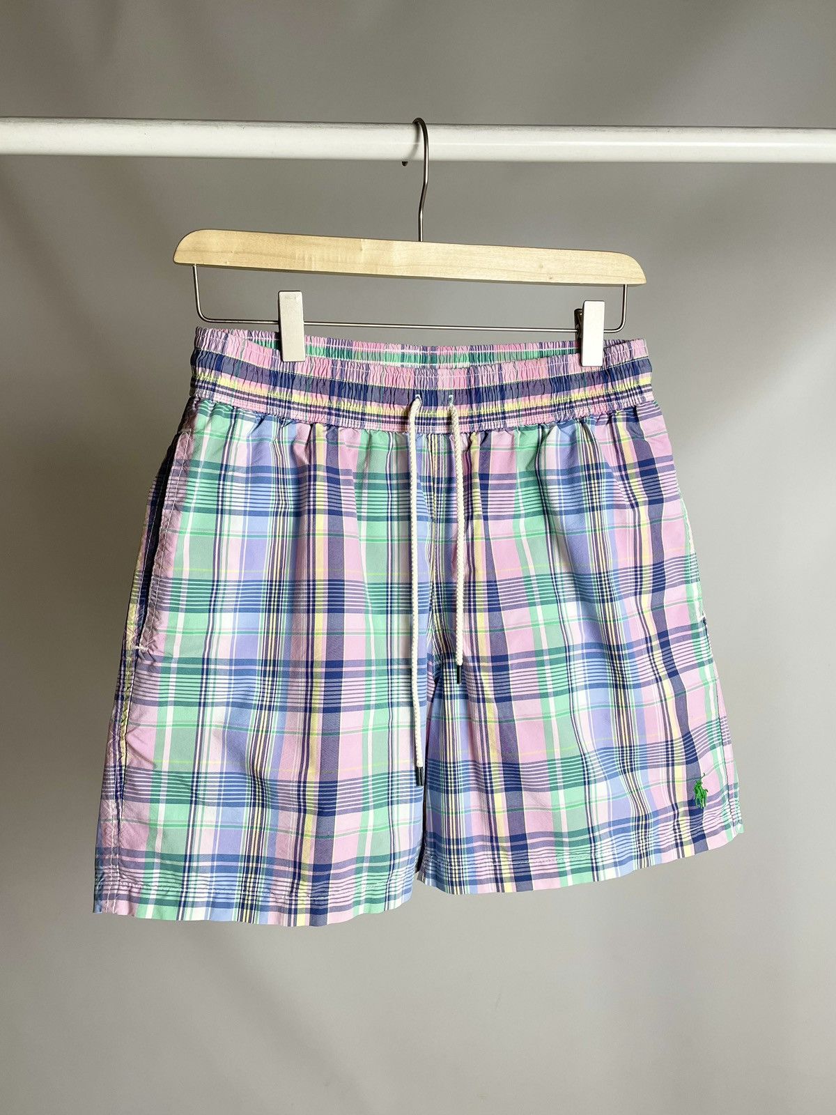 Polo Ralph Lauren VINTAGE 💦 Polo Ralph Lauren Swimwear Checkered sport Shorts Size US 30 / EU 46 - 1 Thumbnail