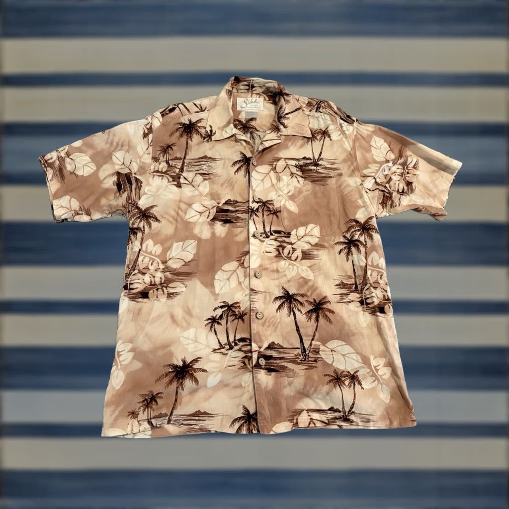Vintage VINTAGE Walt Disney Imagineering Floral Hawaiian Shirt Sichel Large Made in USA Shirt Mens L Brown Short Sleeve Button-Up Hawaiian 90s Theme Size US L / EU 52-54 / 3 - 1 Thumbnail