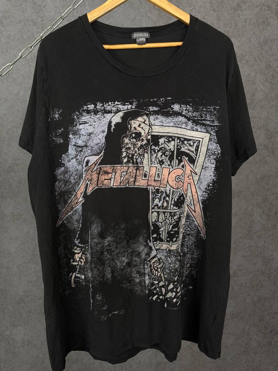 Metallica Metallica rock band skulls overprinted tee Size US XL / EU 56 / 4 - 4 Thumbnail