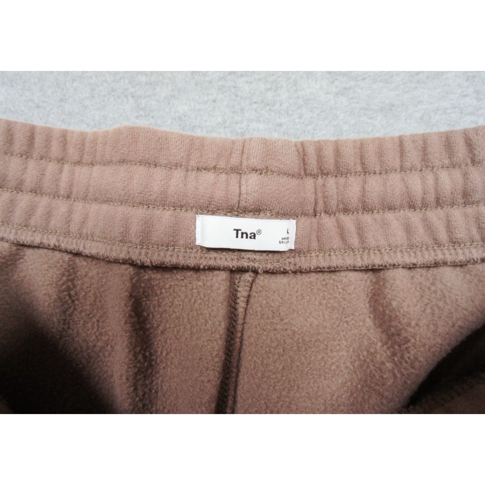 TNA Tna Pants Womens Large Tan Sweats Fleece Casual Comfort Size 36" / US 14 / IT 50 - 6 Thumbnail