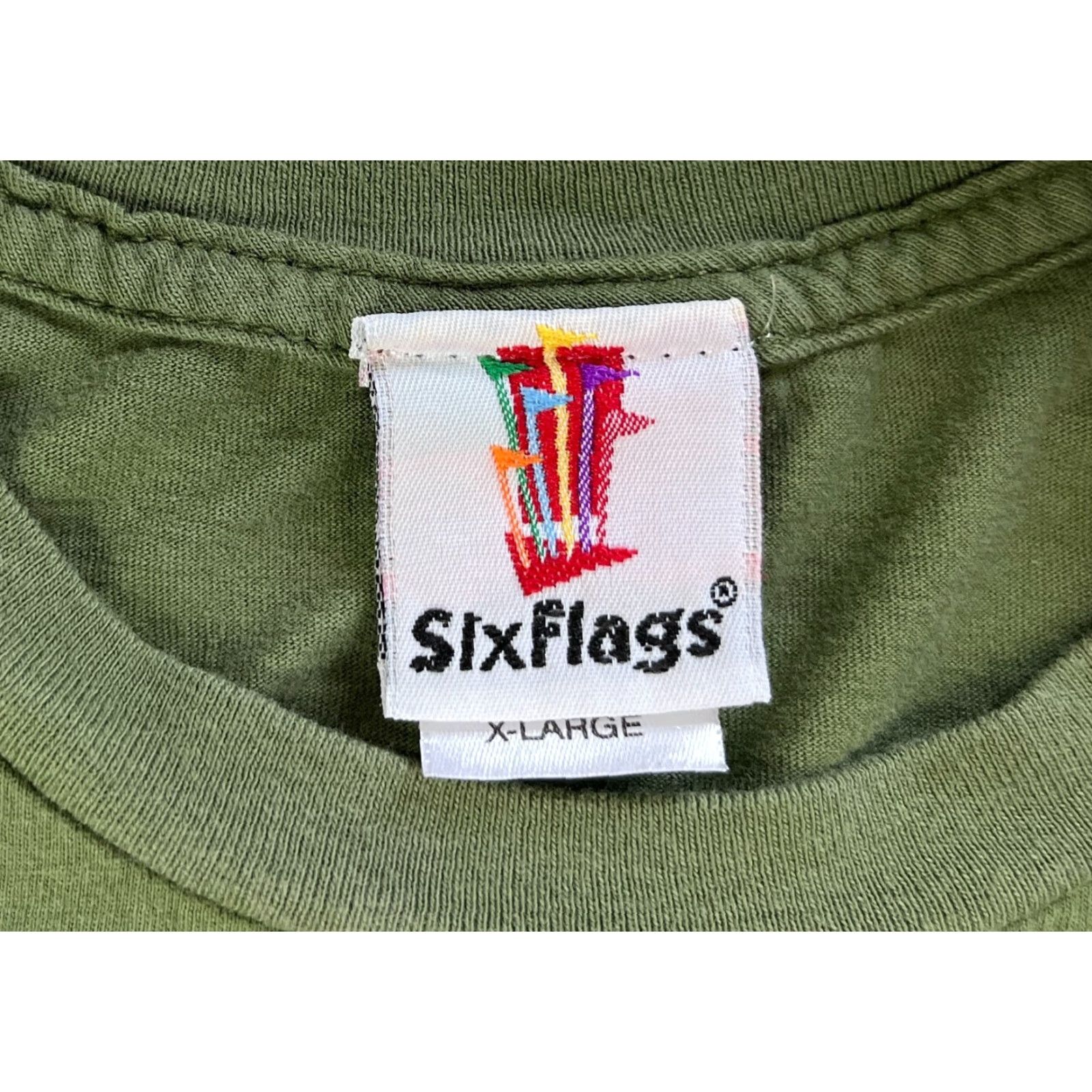 Vintage VINTAGE Six Flags DC Comics Superheroes T-Shirt Men XL Green Crew Neck Short Sleeve T-Shirt Size US XL / EU 56 / 4 - 4 Thumbnail