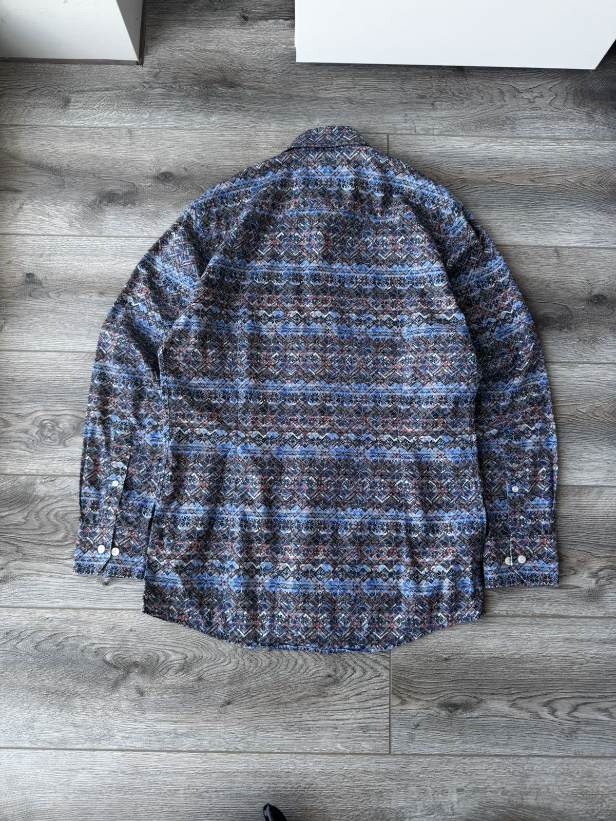 Eton Eton Men's Geometric Pattern Long Sleeve Shirt Size US M / EU 48-50 / 2 - 14 Thumbnail