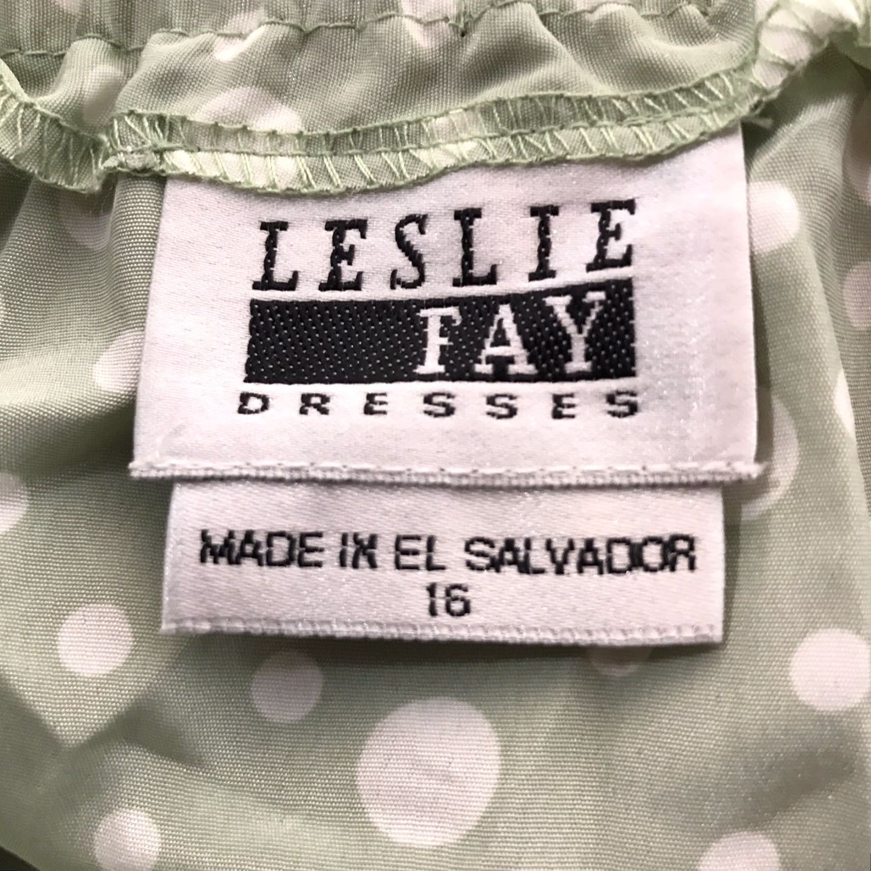 Vintage Vintage Yes Leslie Fay Mint Grn/Wht Polka Dot A-Line Maxi Skirt Womens Size 16 Size 38" / US 16 / IT 52 - 6 Thumbnail