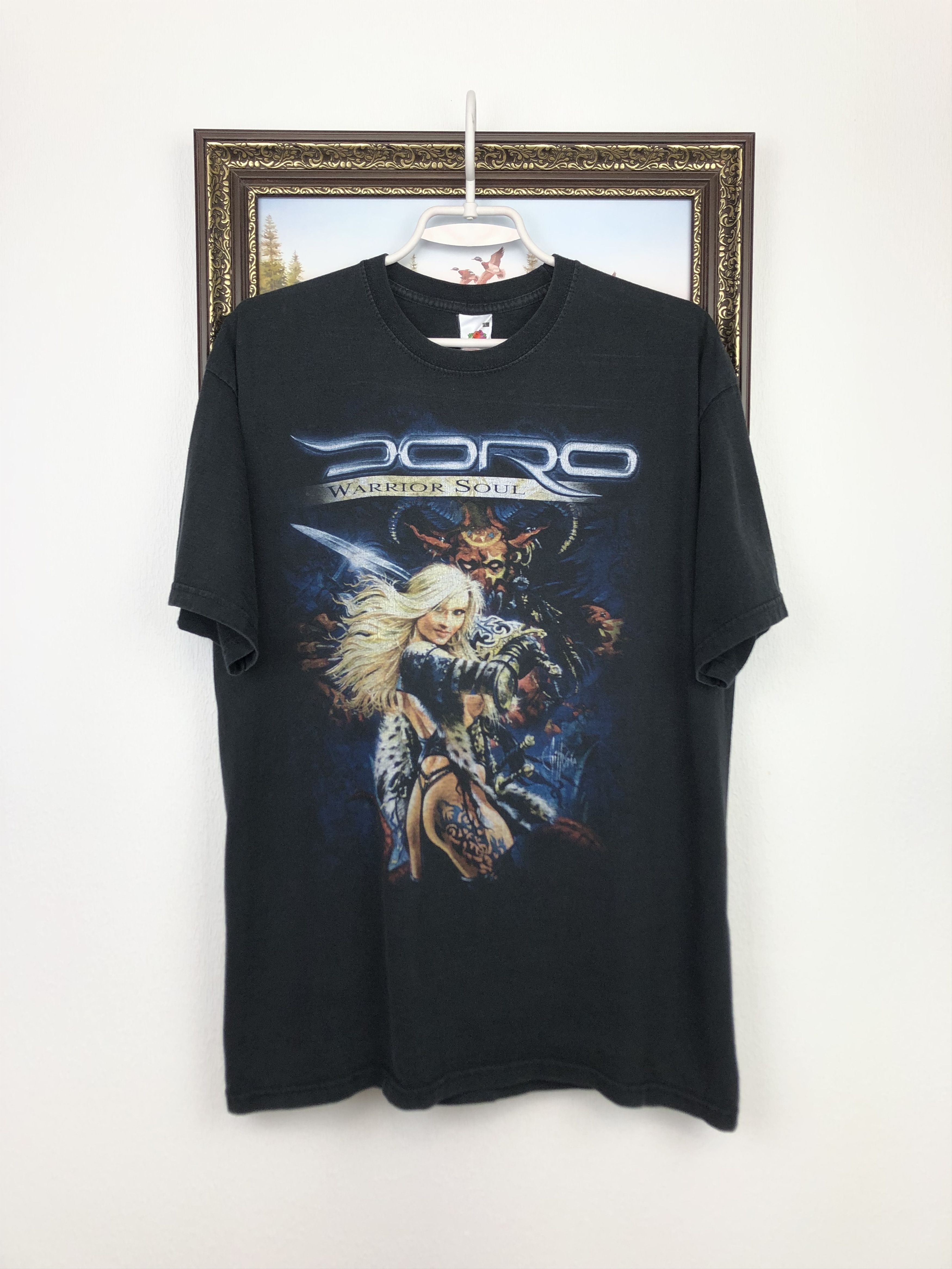Band Tees Vintage DORO Band Shirt Warrior Soul Over Print Band Tee Size US M / EU 48-50 / 2 - 1 Thumbnail
