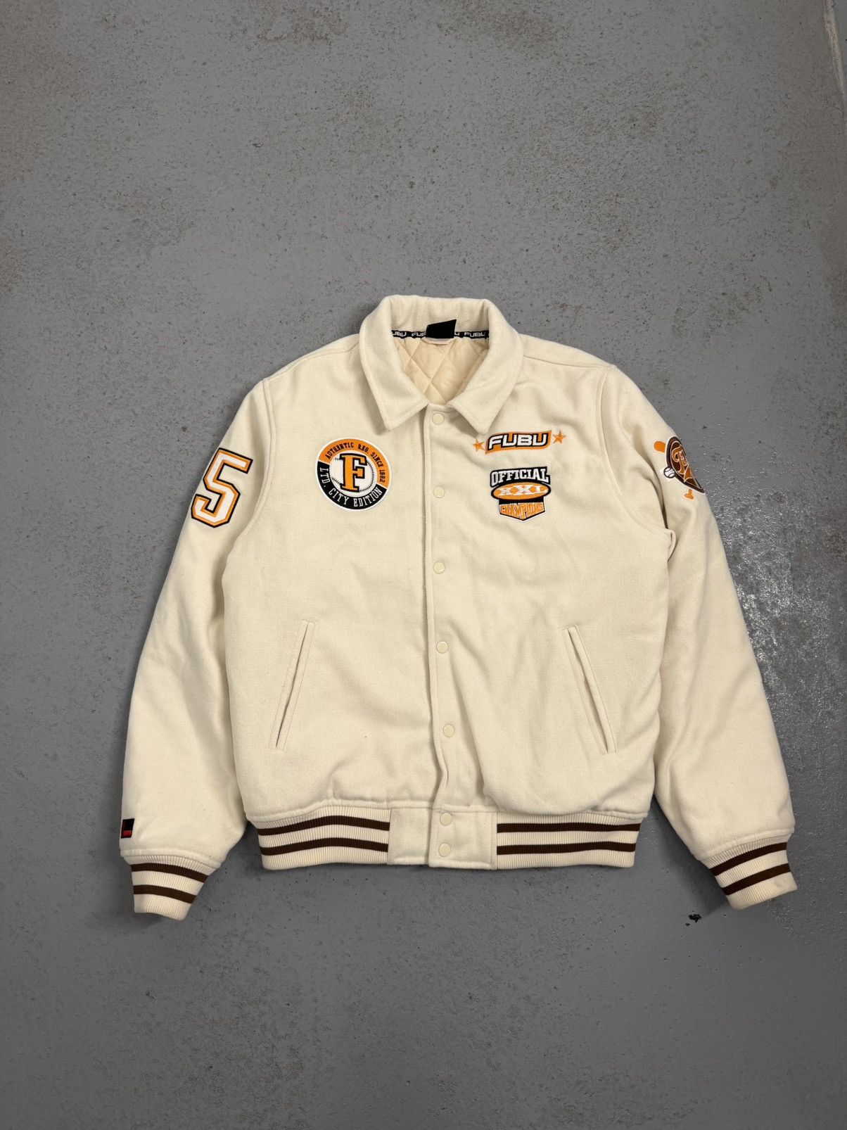 Fubu Vintage Fubu For Us By Us Baxk Embroidered Logo Bomber Size US L / EU 52-54 / 3 - 2 Thumbnail
