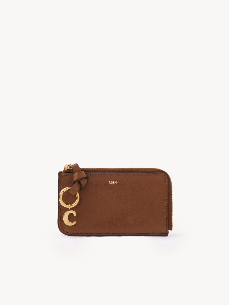 Chloe o1loc1c10226 Size: OS / Alphabet Card Holder in Clay Brown Size ONE SIZE - 1 Thumbnail