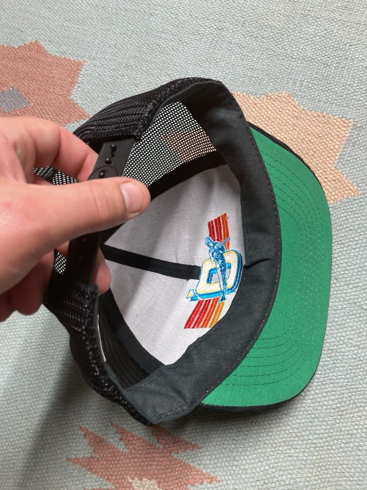 Vintage vtg 80s trucker hat O’Brien skis black corduroy NOS SnapBack Size ONE SIZE - 7 Thumbnail