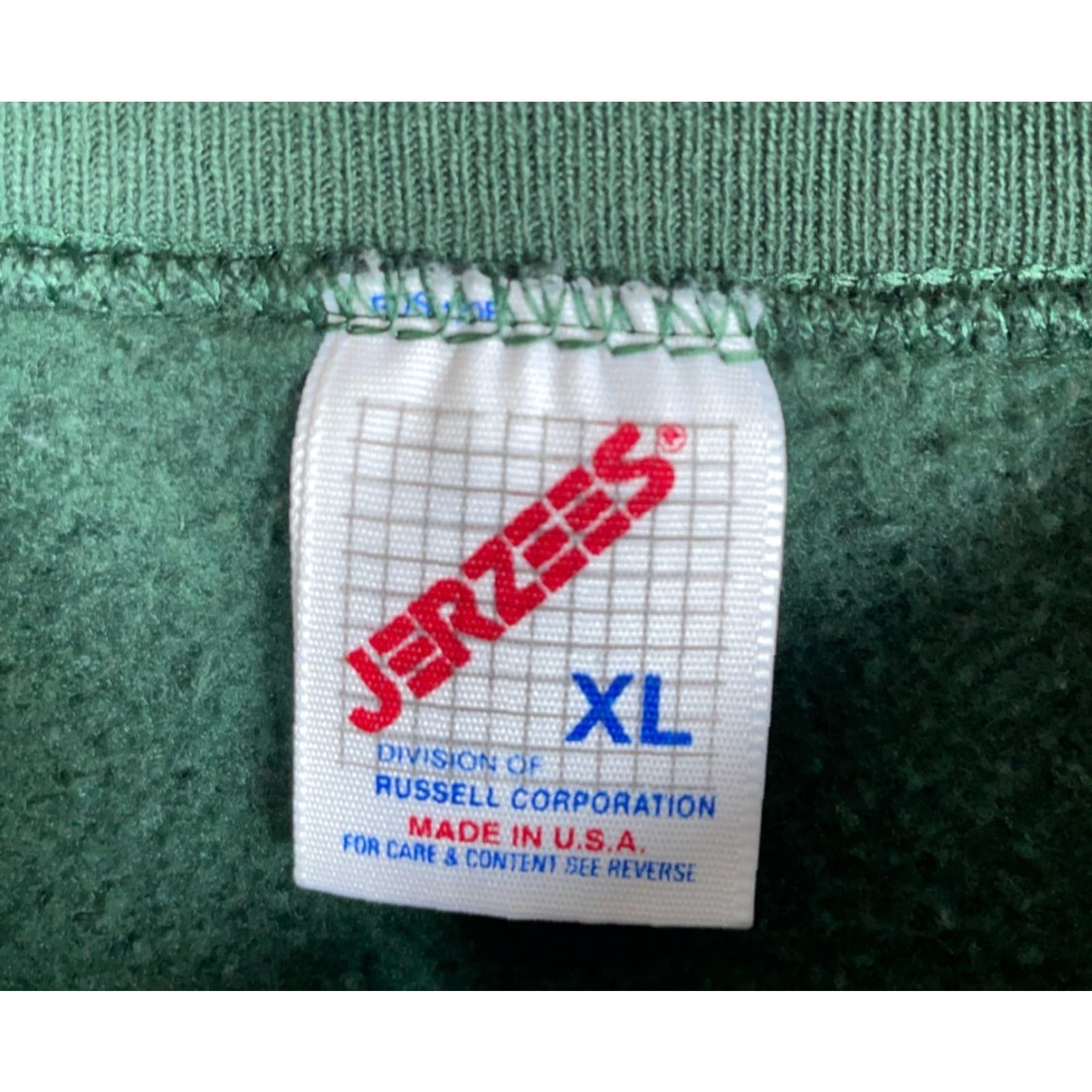 Jerzees VINTAGE Jerzees Sweatshirt 90s Snowman Applique Dark Green XL Adult Womens Pullover Crew Neck 50/50 Cotton Polyester Size XL / US 12-14 / IT 48-50 - 3 Thumbnail