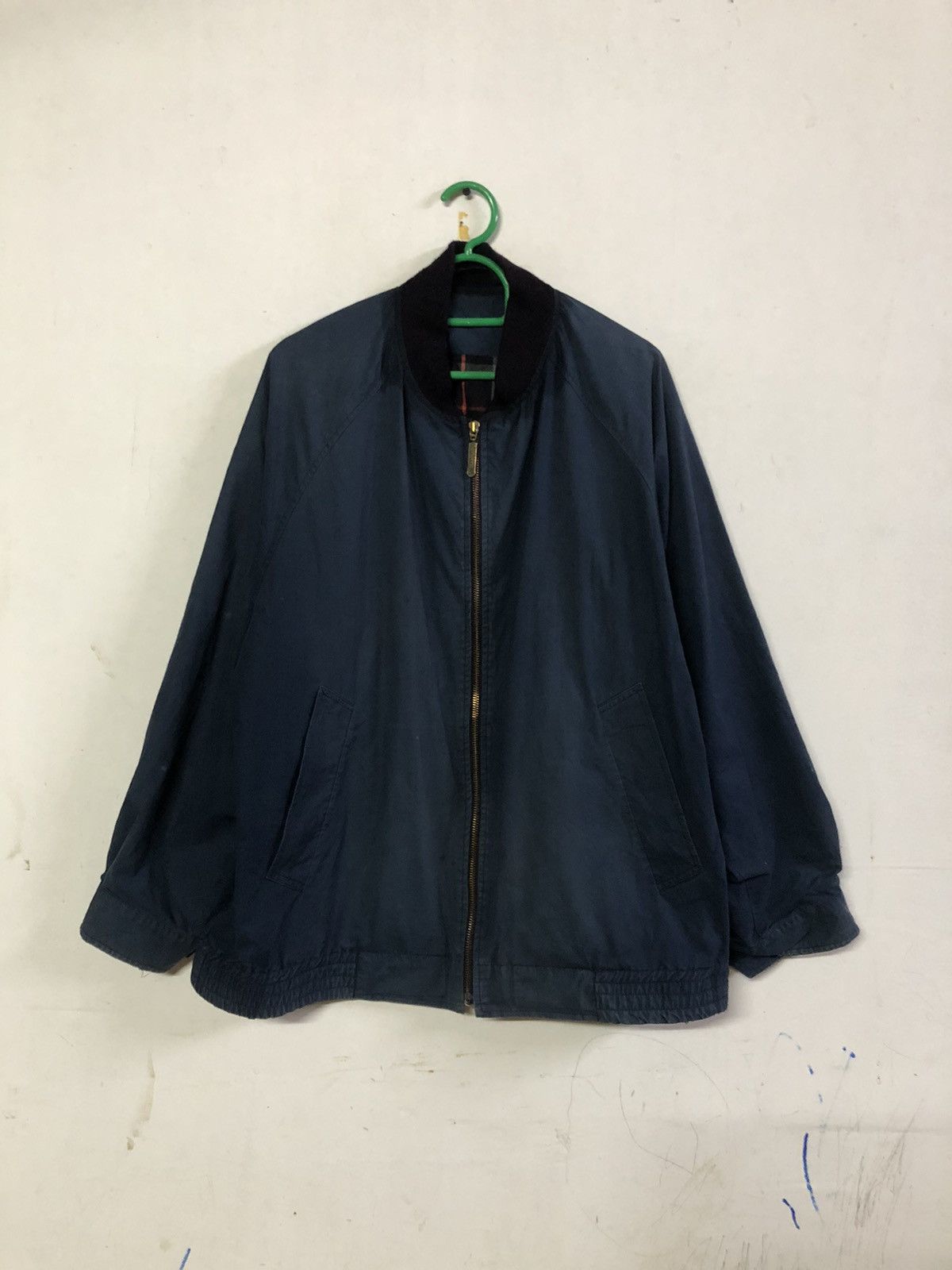 Burberry Vintage 80’s Burberrys Light Jacket Nova Check Zipper Size US L / EU 52-54 / 3 - 1 Thumbnail