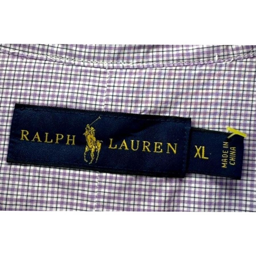 Ralph Lauren Ralph Lauren Shirt Adult XL Purple Plaid Cotton Pony Long Sleeve Men Size US XL / EU 56 / 4 - 4 Thumbnail