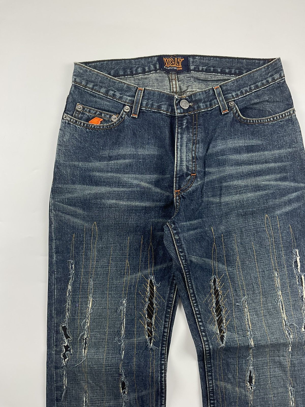 Walter Van Beirendonck Walter Van Beirendonck Scratch Flared Denim Size US 28 / EU 44 - 5 Thumbnail